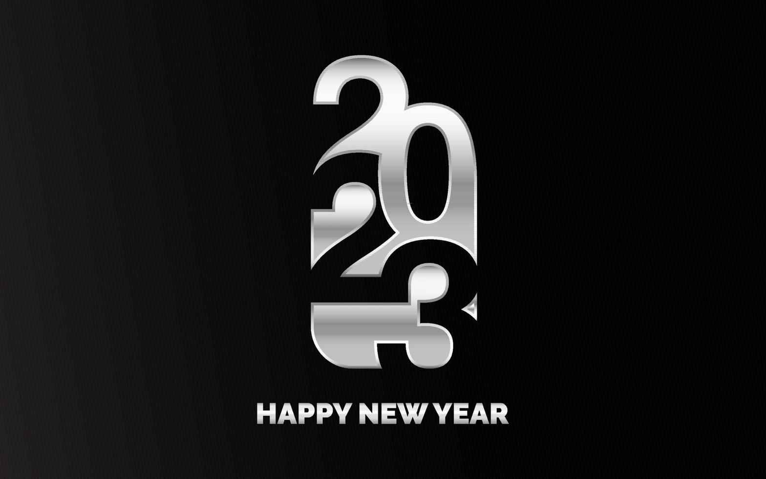 nouvelle conception de typographie de l'année 2023. illustration de logo de numéros 2023 vecteur
