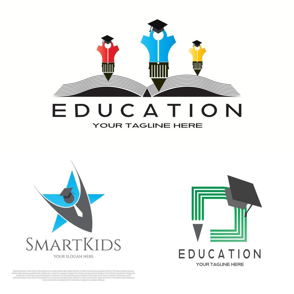 logo ou icône de l'éducation pour les applications ou les sites Web vecteur