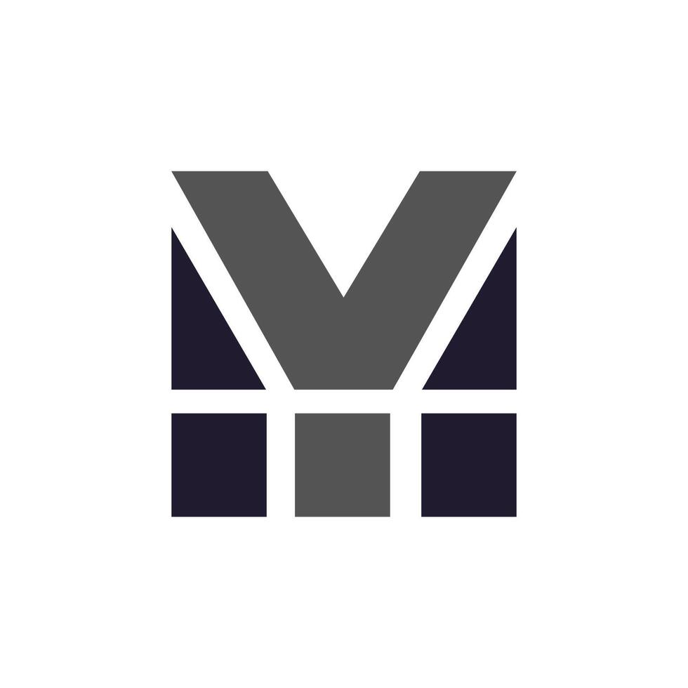 logo de la lettre abstraite ym. conception de modèle moderne. illustration vectorielle vecteur