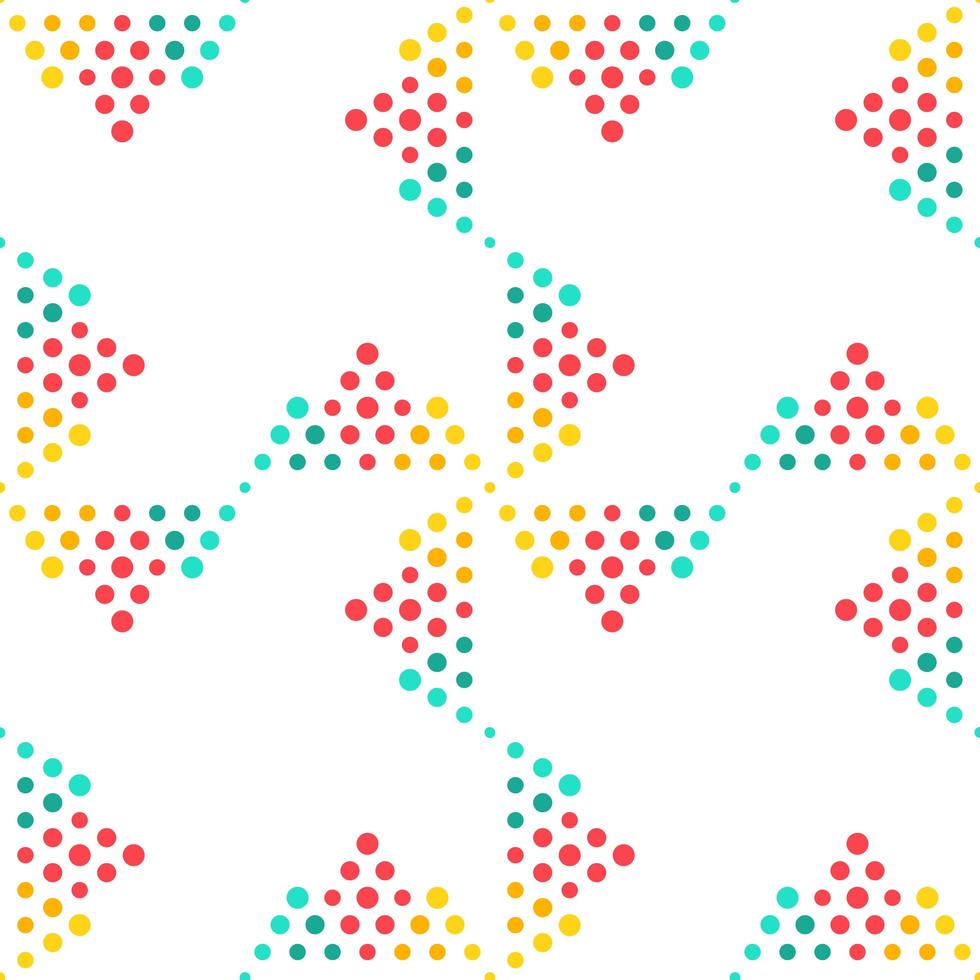 Design de fond motif cercle géométrique sans soudure - illustration vectorielle abstraite colorée à partir de points vecteur