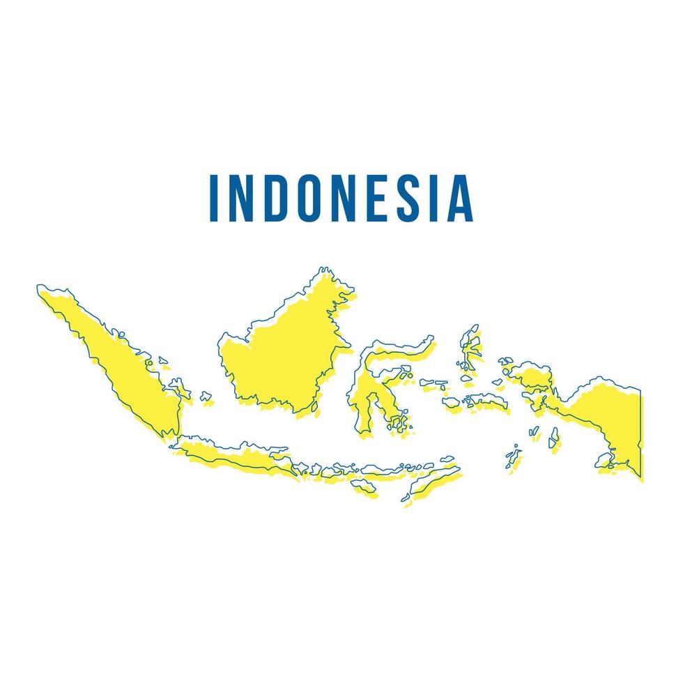 carte muette du modèle de conception de vecteur d'Indonésie.