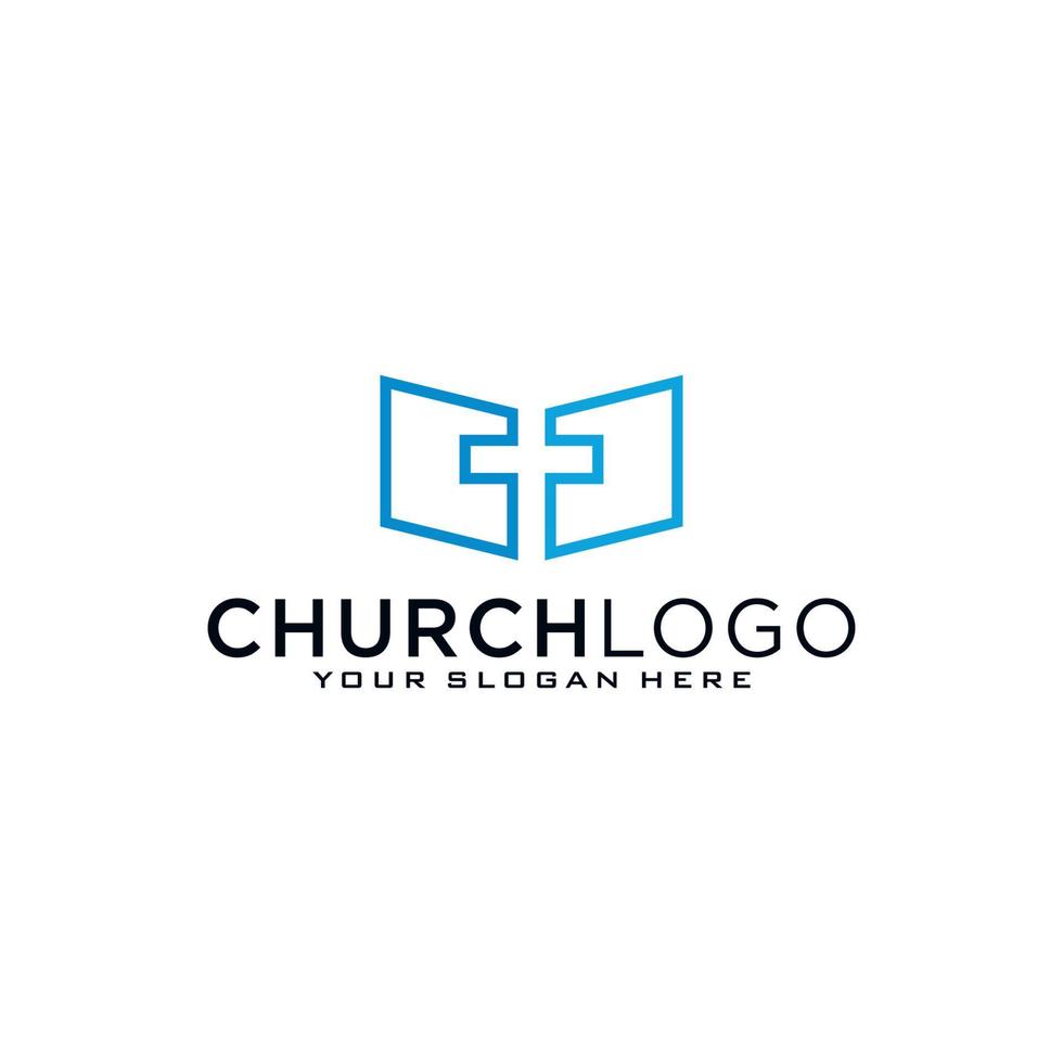 logo de l'église. symboles chrétiens. la croix de jésus, le feu de l'esprit saint et la colombe. vecteur