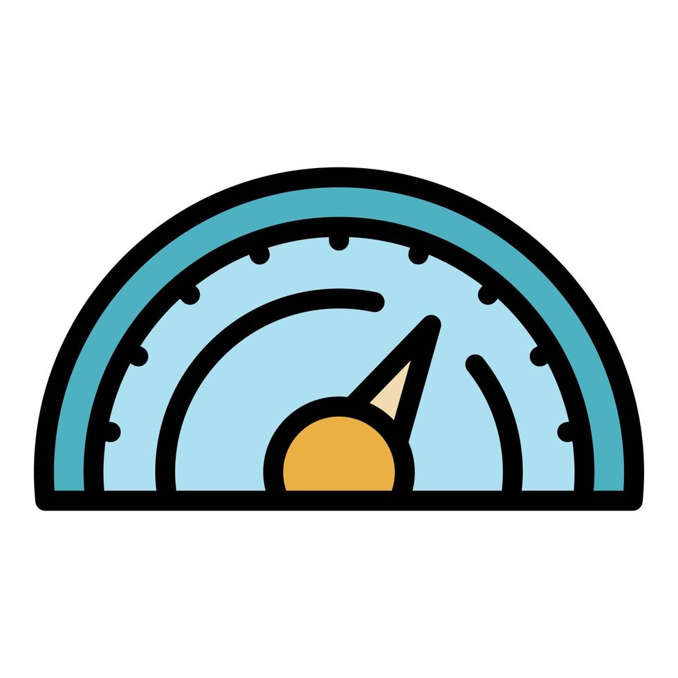 vecteur de contour de couleur d'icône de compteur de vitesse