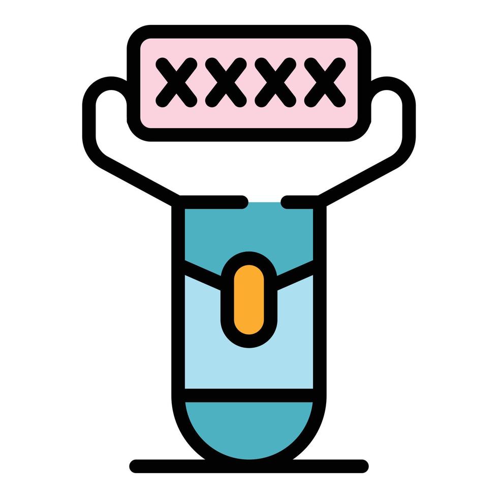 vecteur de contour de couleur d'icône de rasoir d'auto-soins