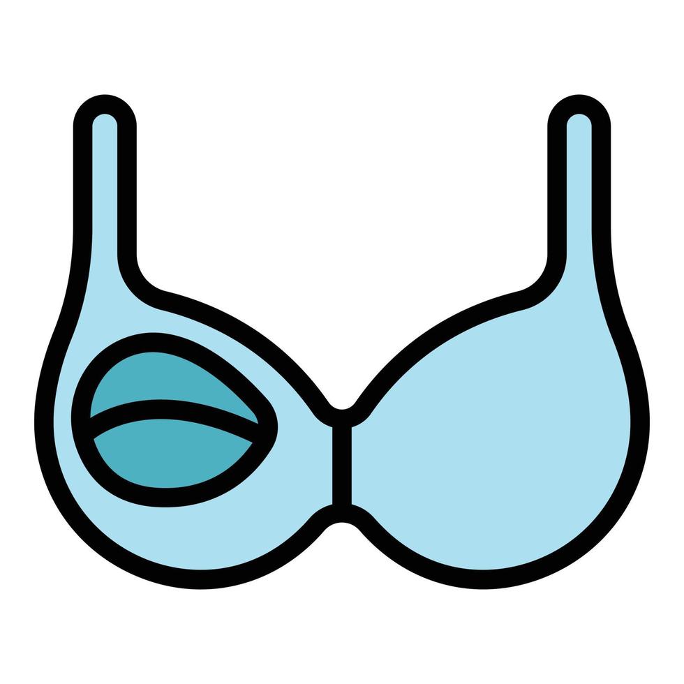 vecteur de contour couleur icône soutien-gorge d'allaitement