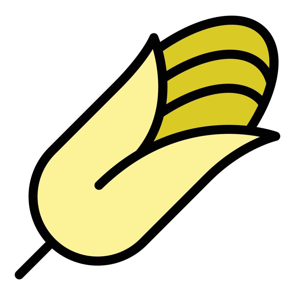 vecteur de contour de couleur icône maïs