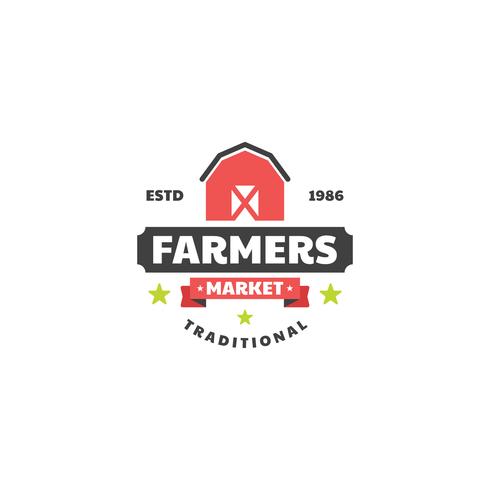 Logo du marché des agriculteurs vecteur