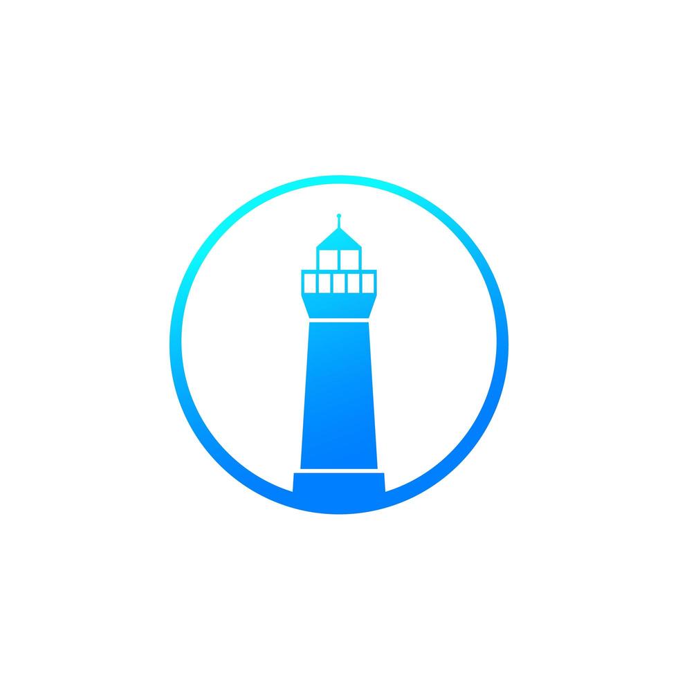 icône de vecteur de phare sur blanc