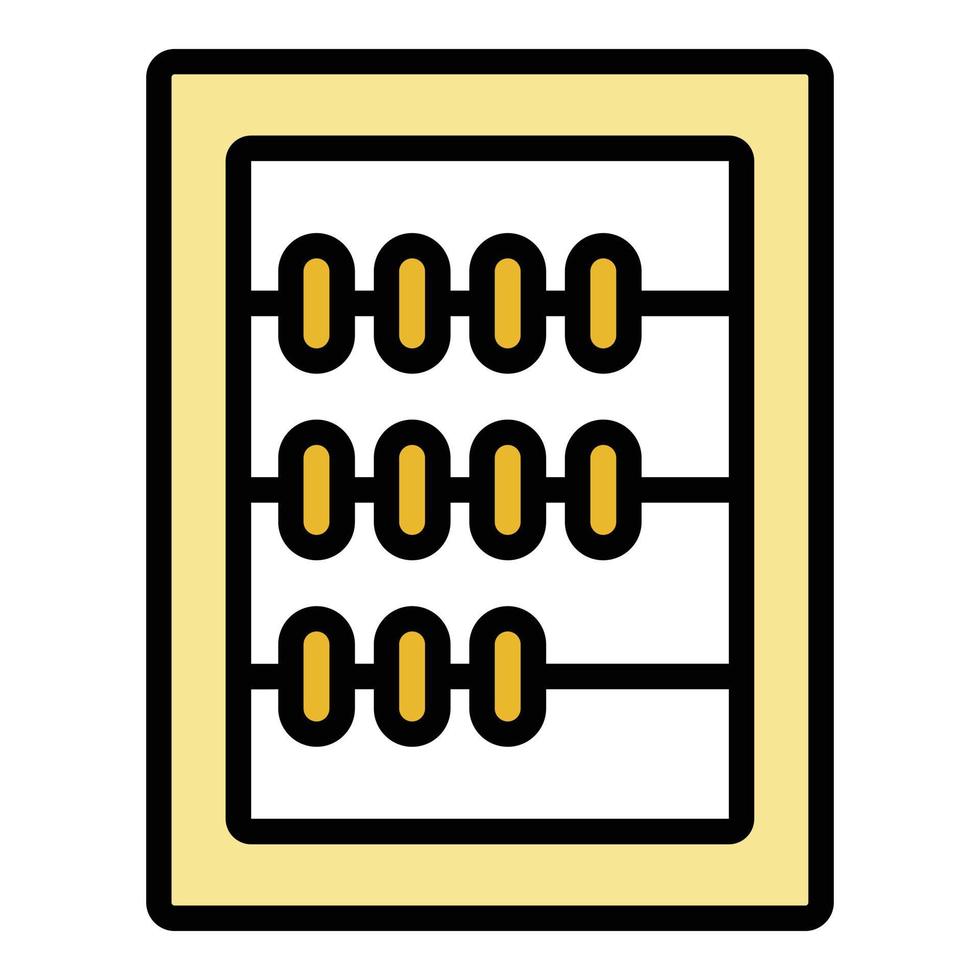 vecteur de contour de couleur de l'icône de la calculatrice du conseil d'administration