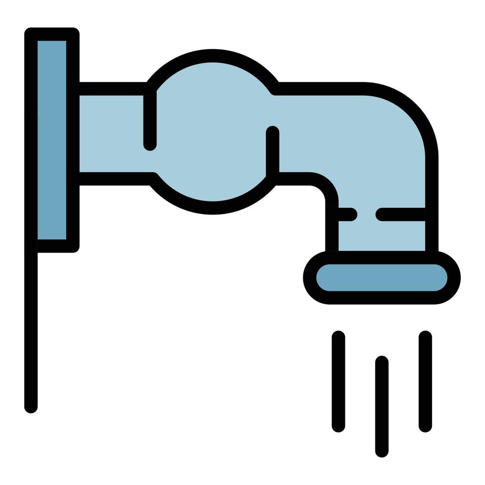 vecteur de contour de couleur de l'icône du robinet d'eau