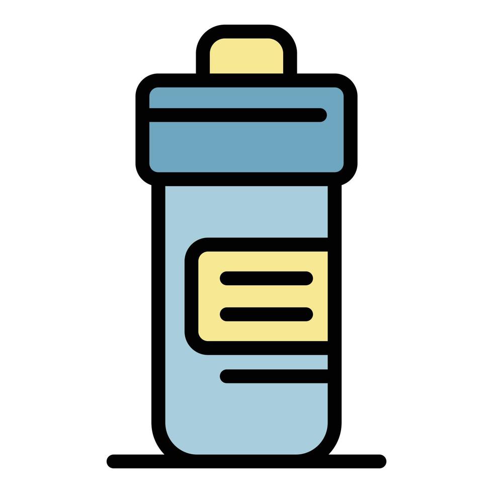 vecteur de contour de couleur d'icône de bouteille d'eau de Javel