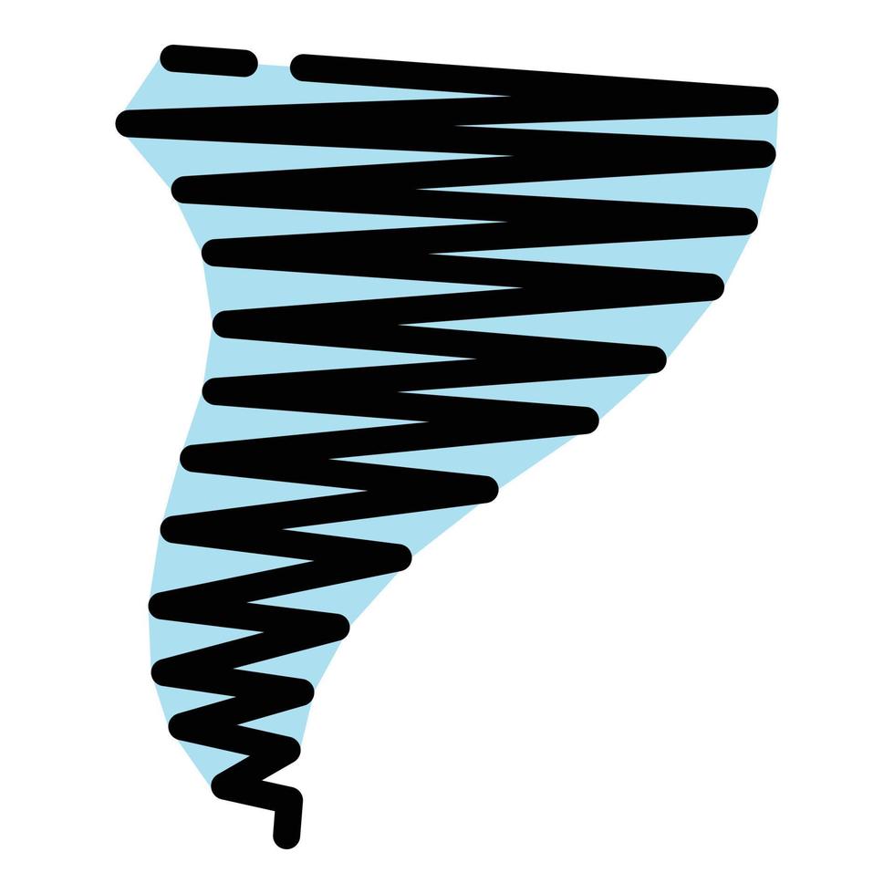 vecteur de contour de couleur d'icône de tornade d'air