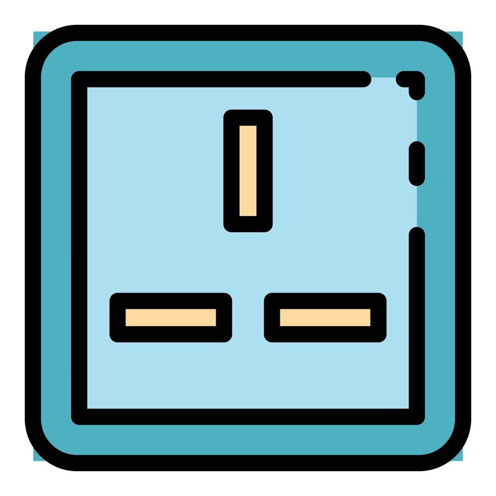 vecteur de contour de couleur de l'icône de prise de courant américaine
