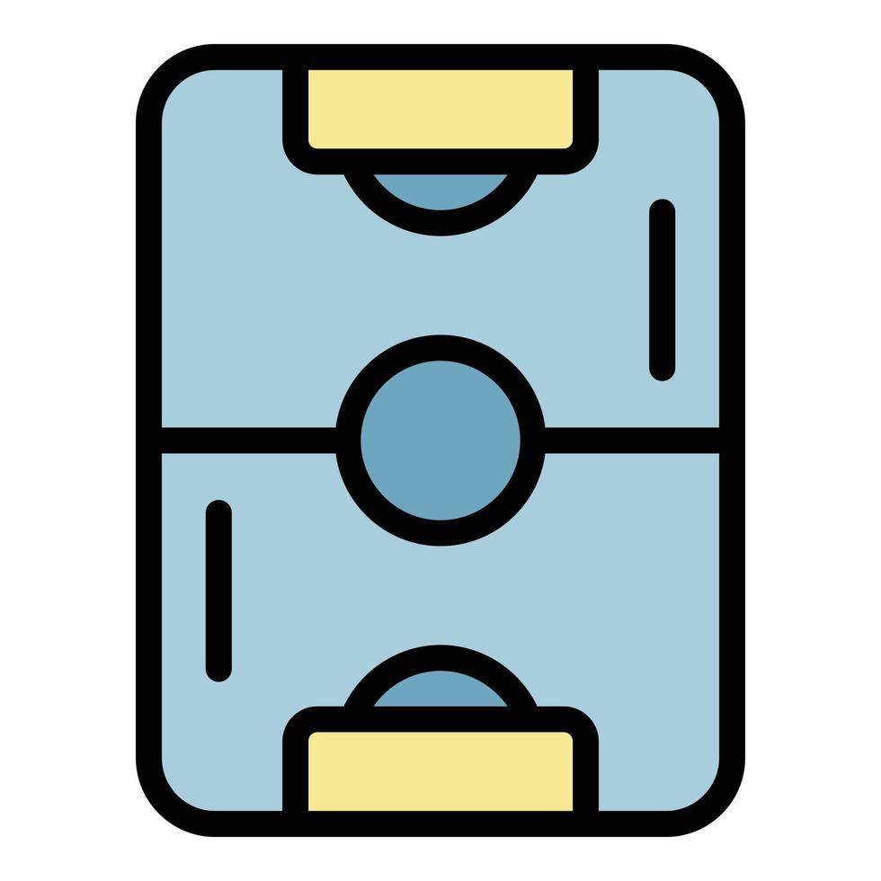 vecteur de contour de couleur d'icône de terrain de football