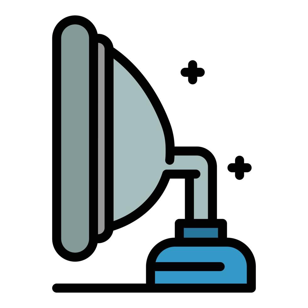 vecteur de contour de couleur d'icône de masque d'anesthésiste