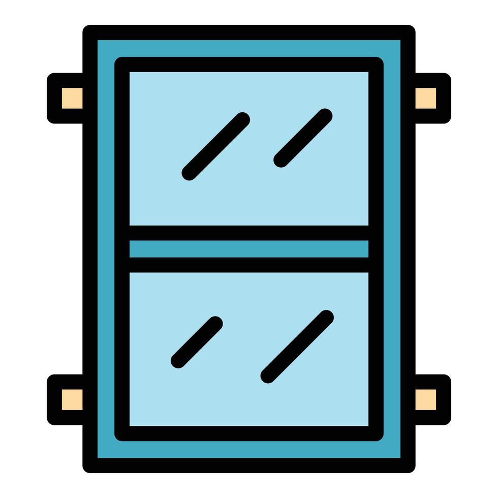 vecteur de contour de couleur d'icône de fenêtre immobilière