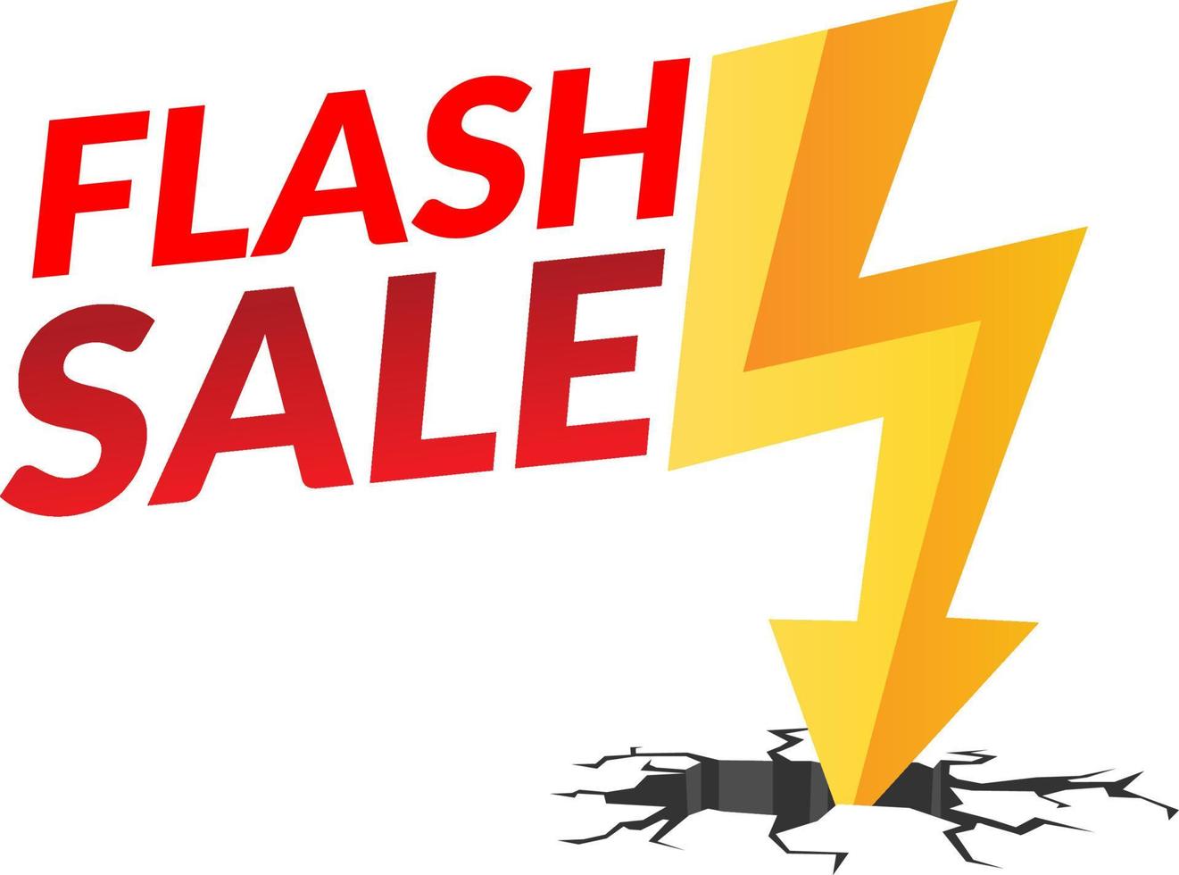 promotion de badge de vente flash vecteur