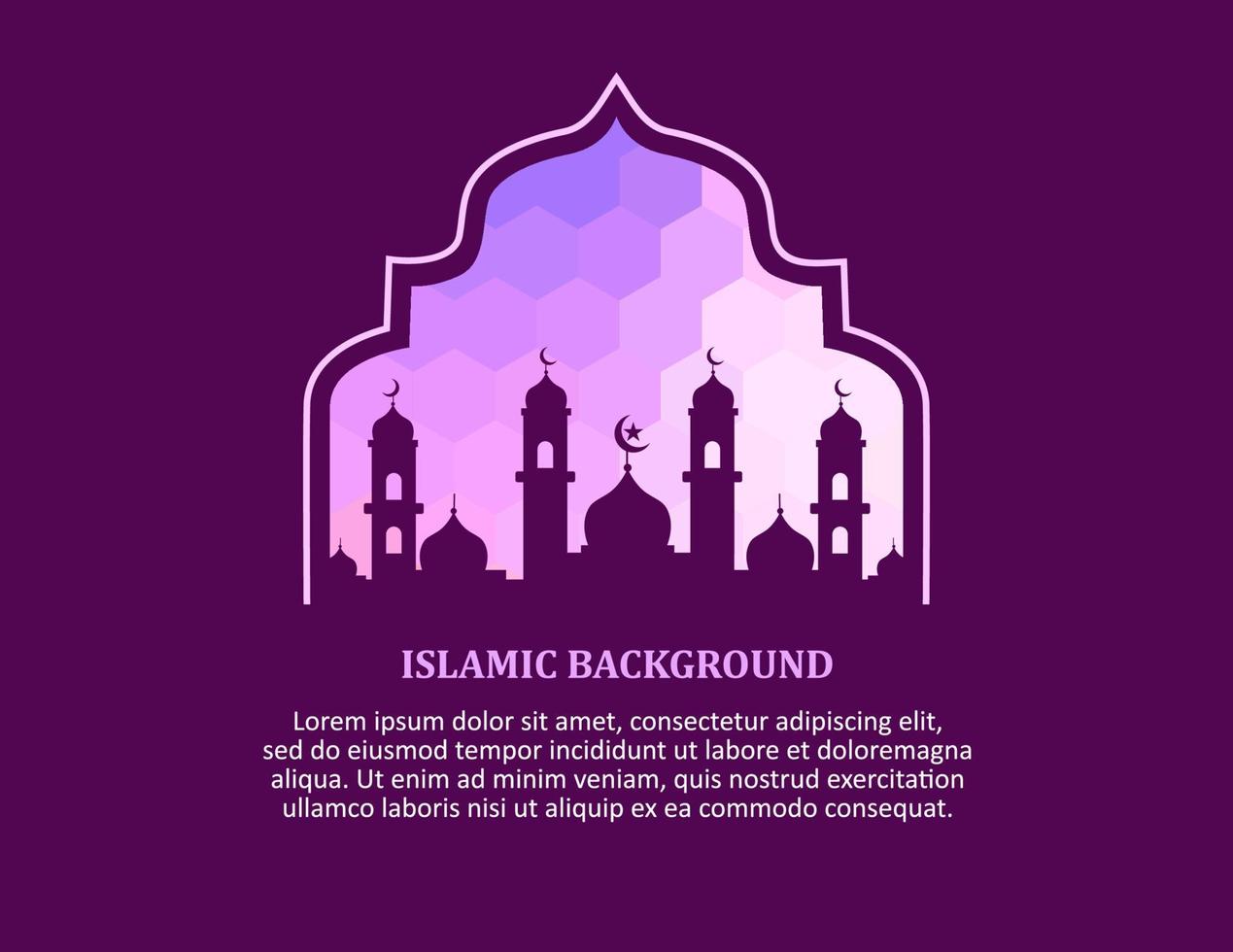 fond islamique avec mosquée vecteur