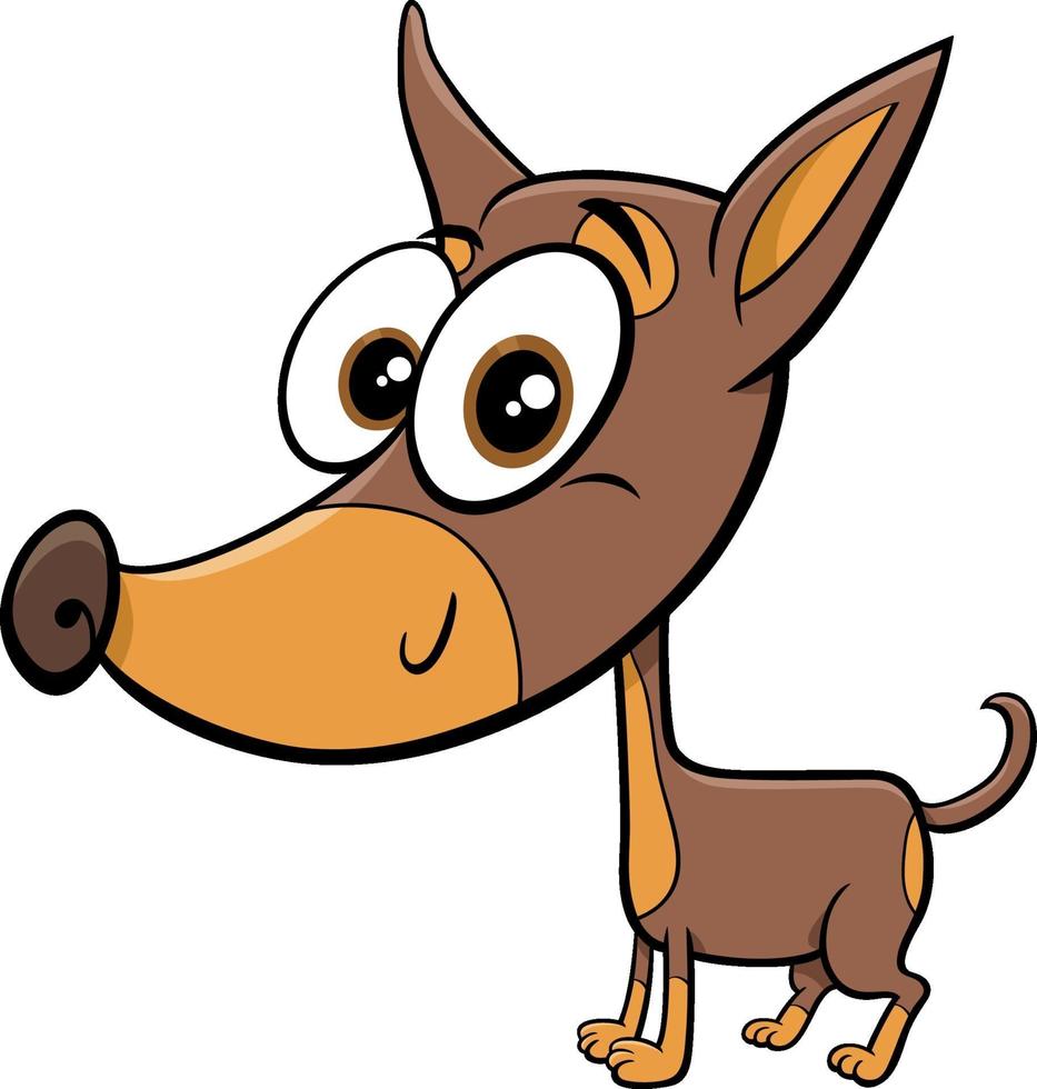Hochet ou hochet personnage animal de dessin animé de chien de race pure vecteur