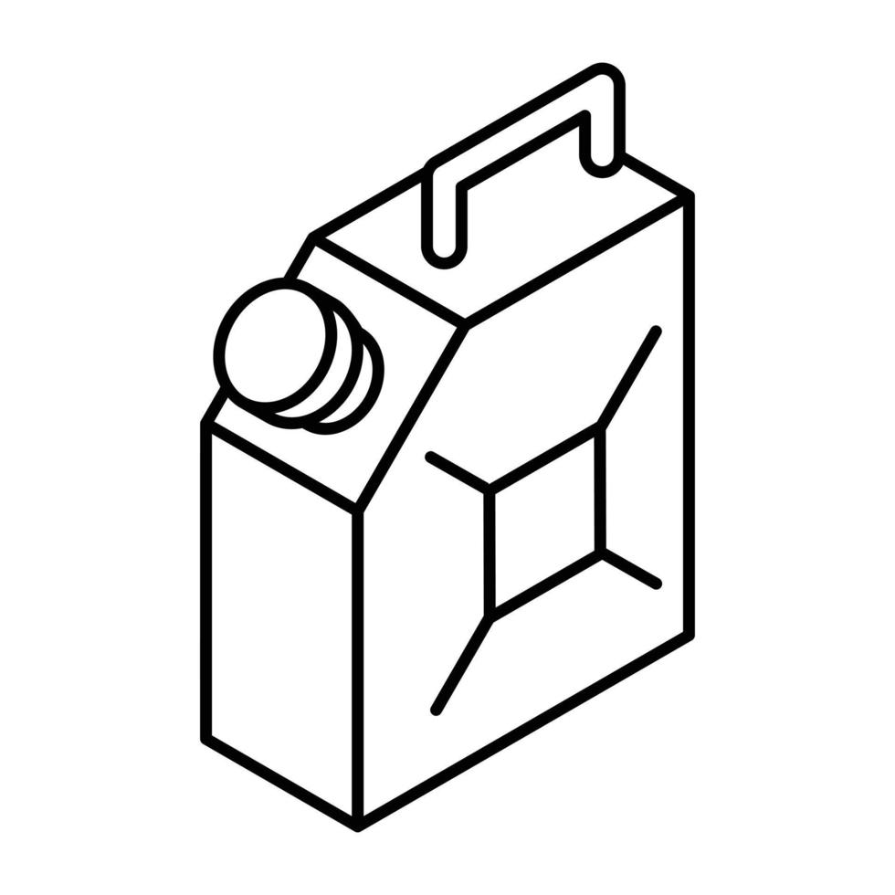 icône isométrique de bidon d'huile facile à utiliser vecteur