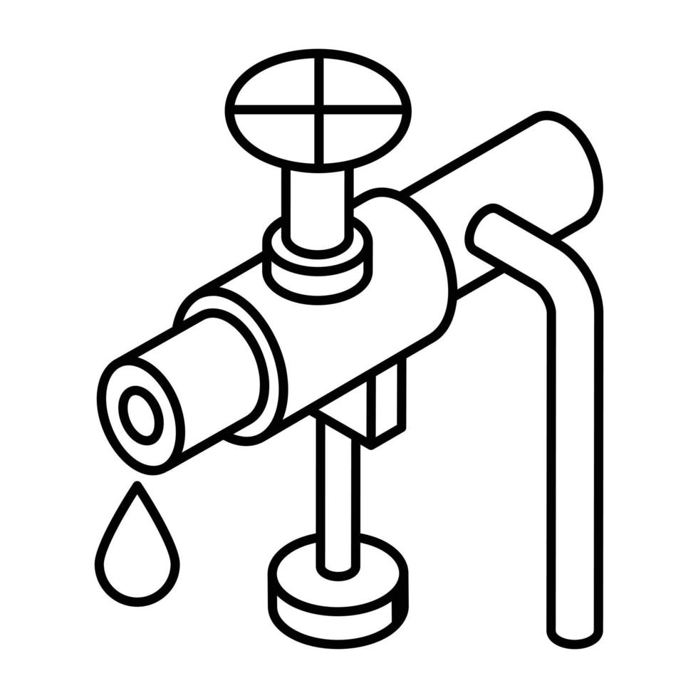 une icône isométrique modifiable de la tour flare vecteur