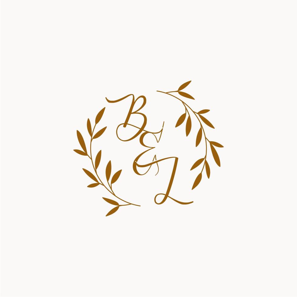 logo monogramme de mariage initial bl vecteur