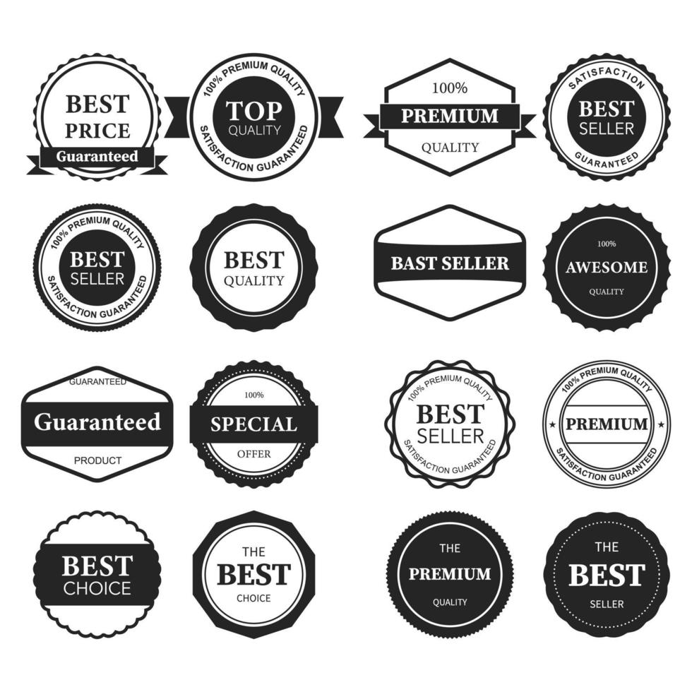 ensemble de badges et étiquettes vintage rétro.eps10. illustration vectorielle vecteur