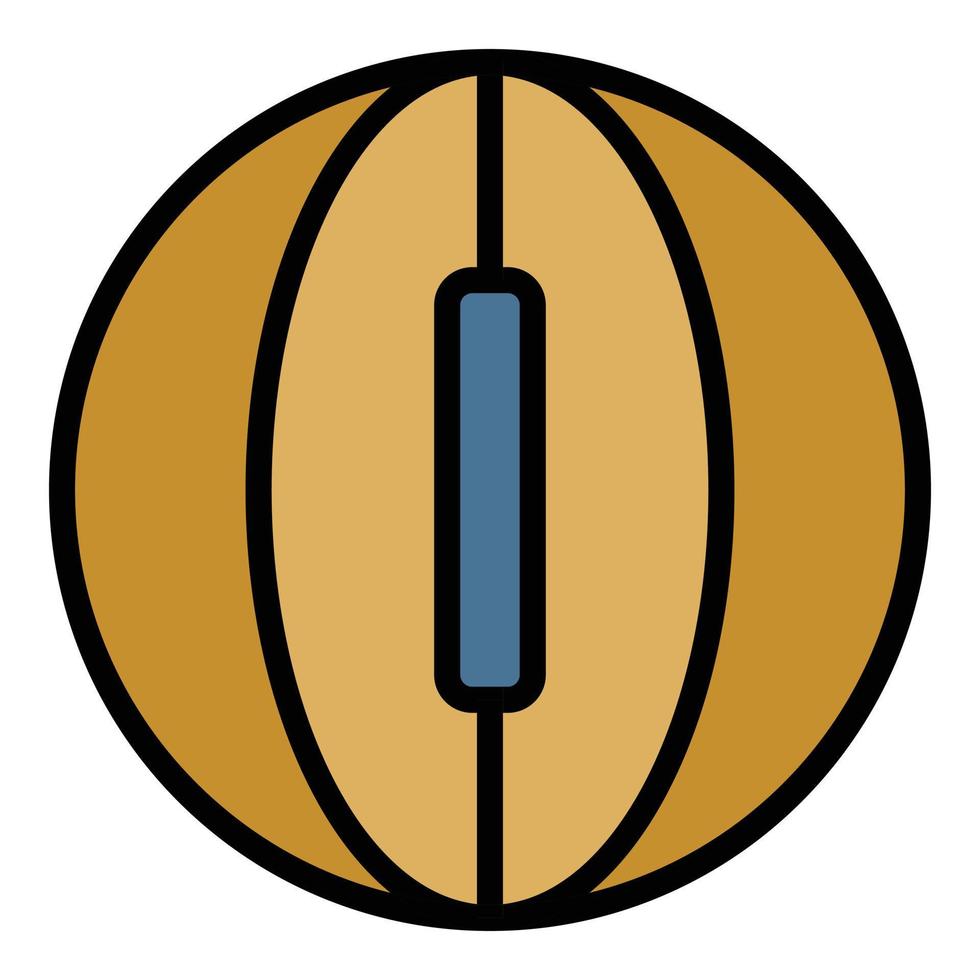 vecteur de contour de couleur icône zorb sphère