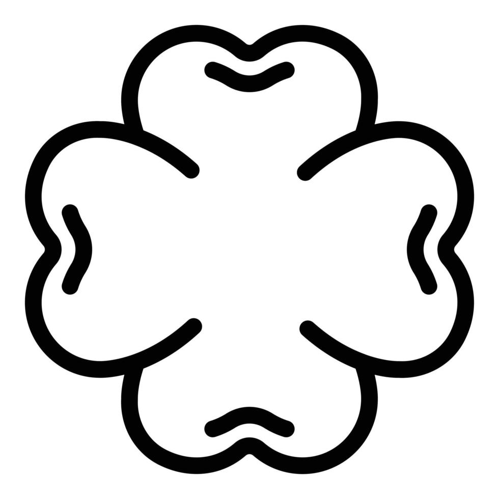 icône de trèfle irlande, style de contour vecteur