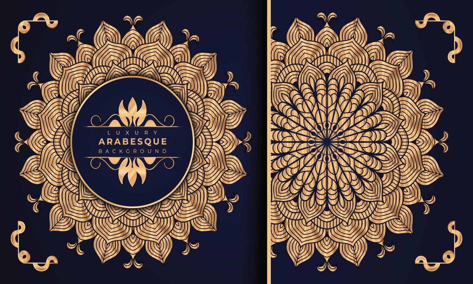 conception de fond de mandala de luxe modèle de présentation de conception de fond de mandala de luxe fond de mandala de luxe avec modèle de conception de style arabesque ornementale vecteur premium