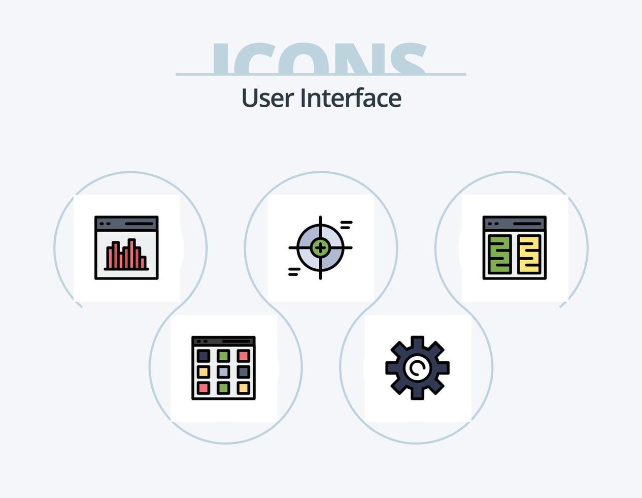 pack d'icônes remplies de ligne d'interface utilisateur 5 conception d'icônes. glissière. communication. utilisateur. barre latérale. gauche vecteur