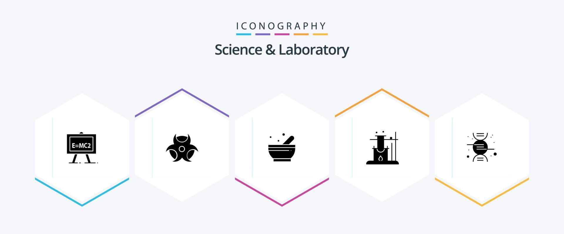 pack d'icônes science 25 glyphes comprenant. science. soupe. recherche. espace vecteur