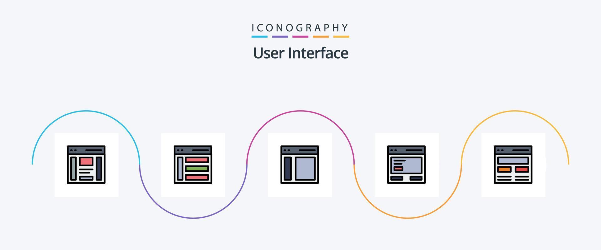 ligne d'interface utilisateur remplie de 5 icônes plates, y compris le héros. communication. barre latérale. pour. communication vecteur