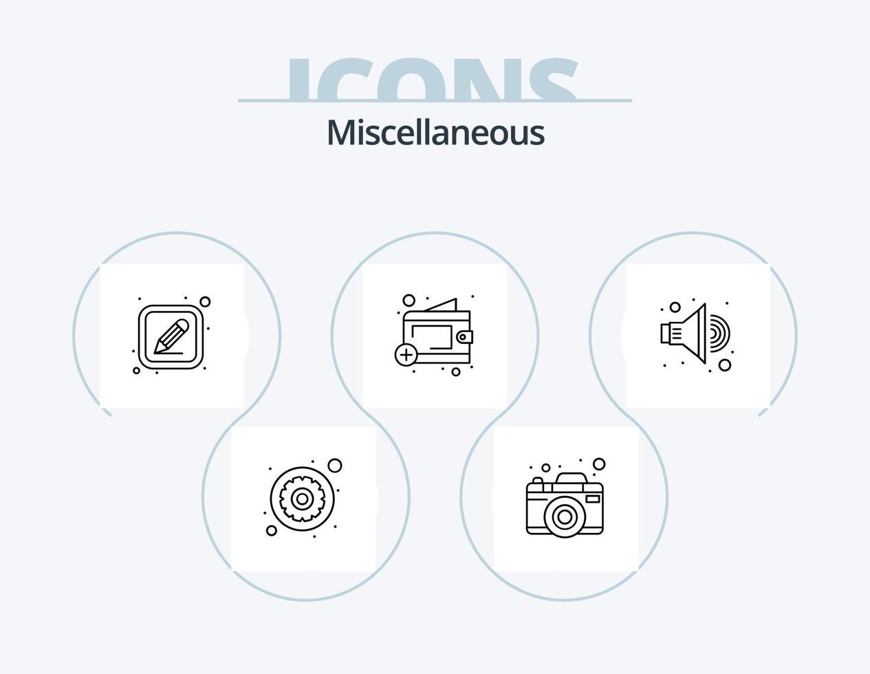 pack d'icônes de ligne divers 5 conception d'icônes. pièces de monnaie. graphique. volume. Non vecteur