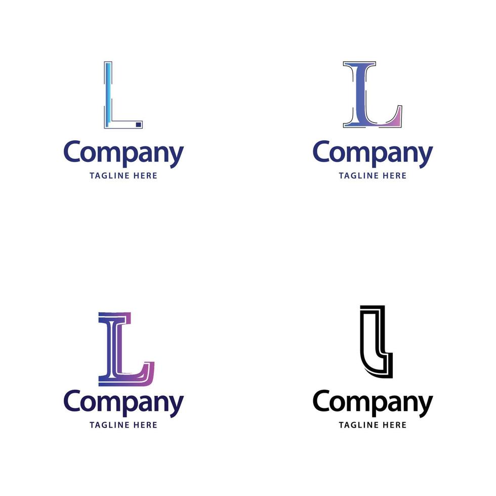 lettre l grand logo pack design création de logos modernes créatifs pour votre entreprise vecteur