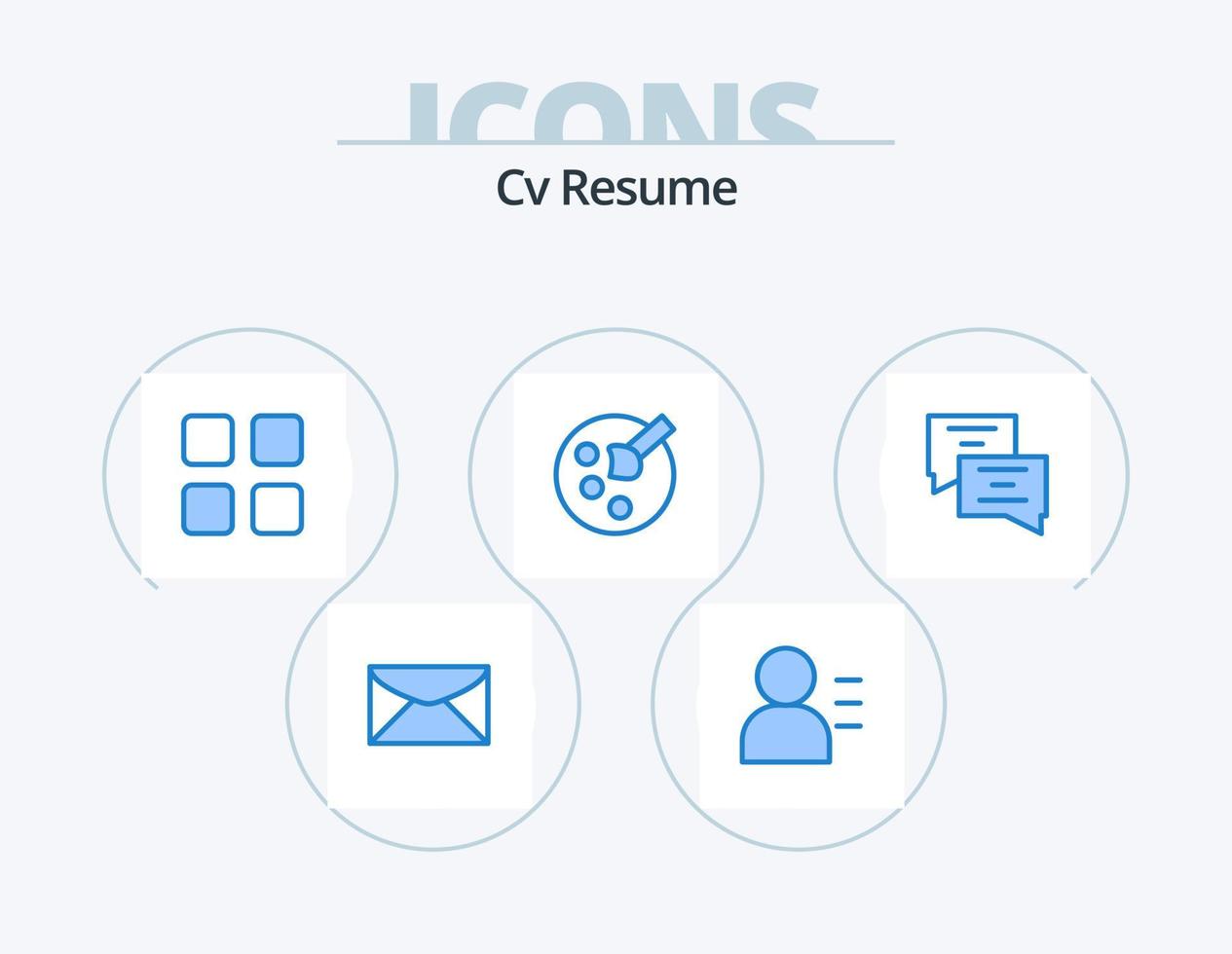 cv CV pack d'icônes bleues 5 conception d'icônes. . éducation. calculatrice. discuter. éducation vecteur