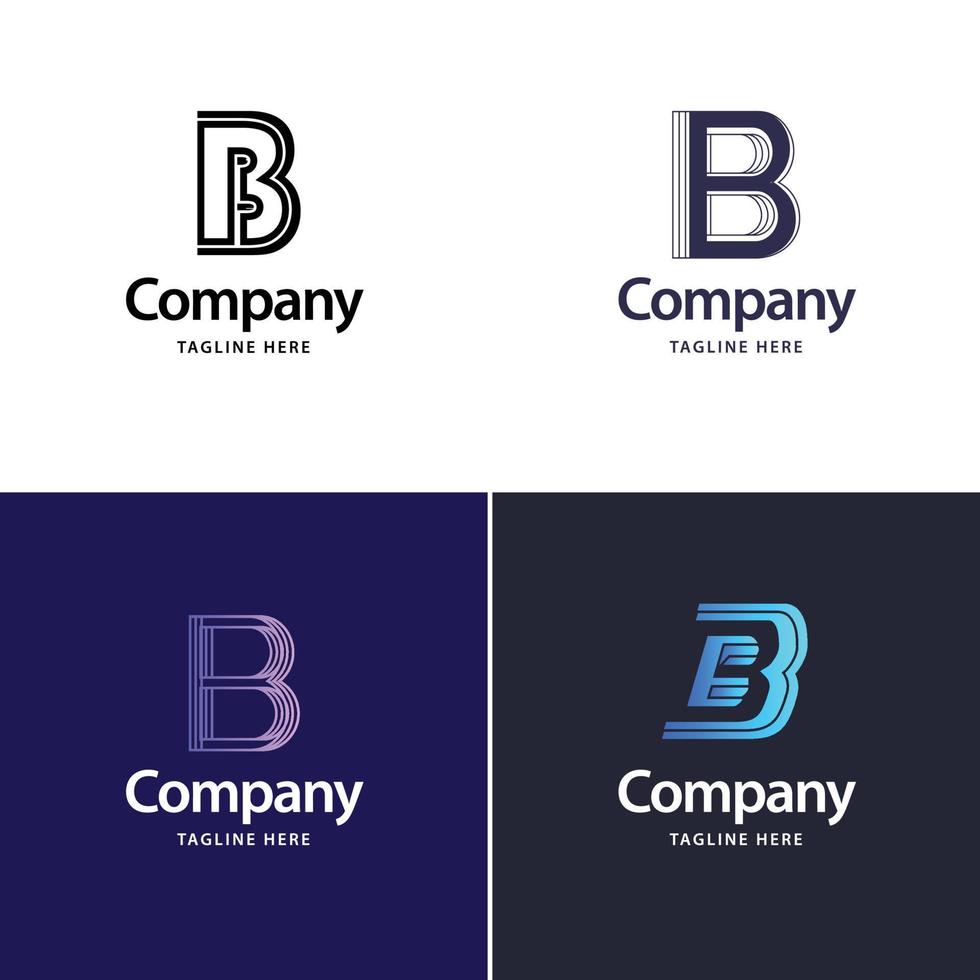 lettre b grand logo pack design création de logos modernes créatifs pour votre entreprise vecteur