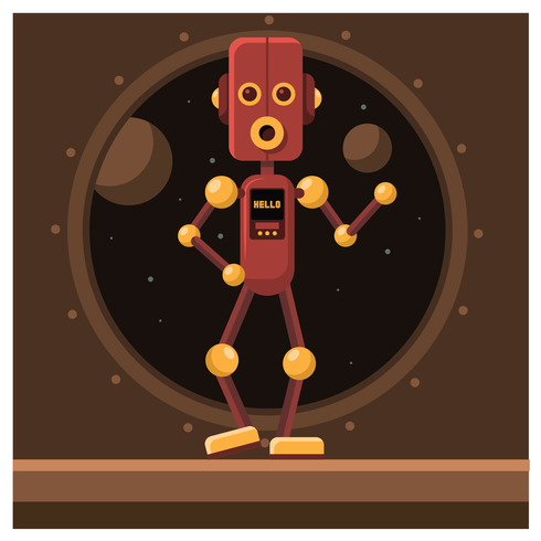 conception de personnage de robot vecteur