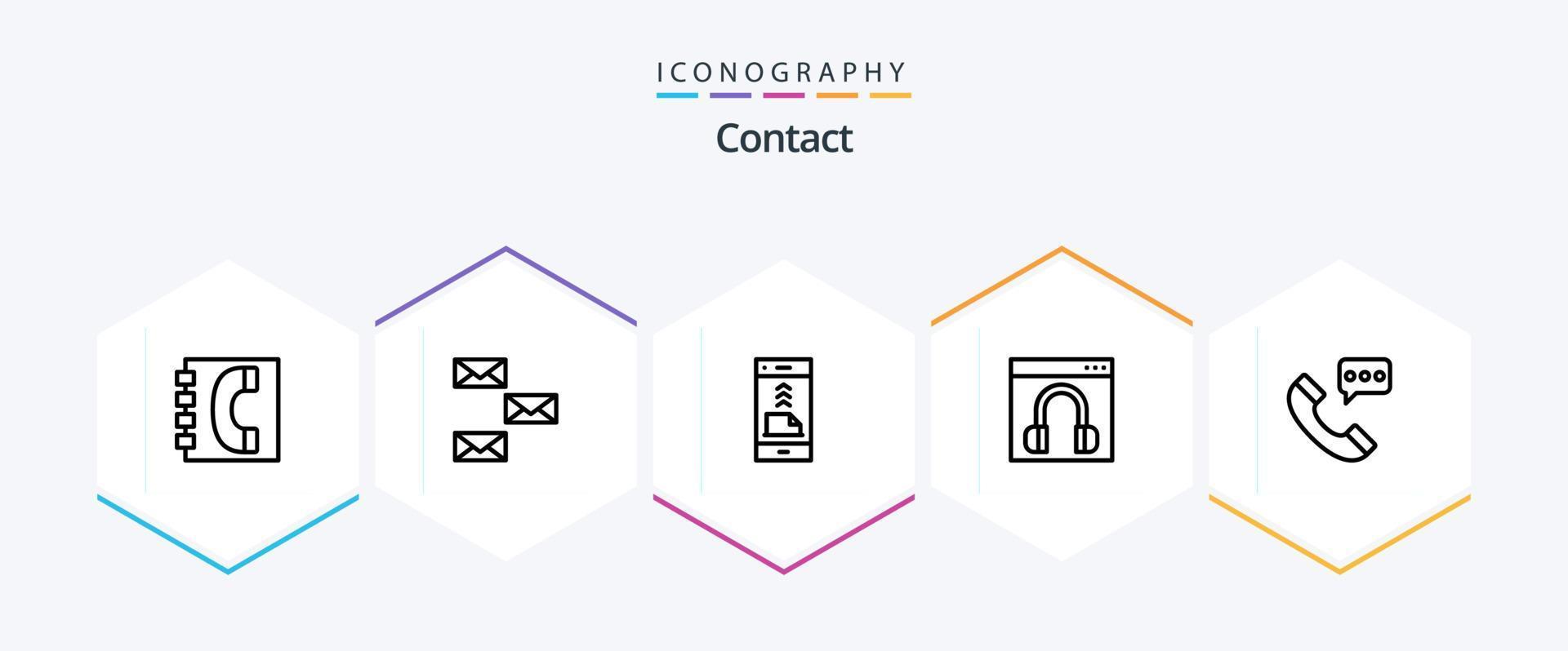 contactez le pack d'icônes de 25 lignes, y compris contactez-nous. discuter. e-mail. téléphone. Contactez-nous vecteur