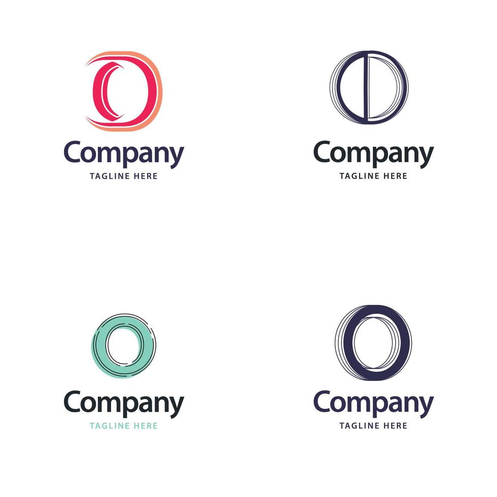 lettre o grand logo pack design création de logos modernes créatifs pour votre entreprise vecteur