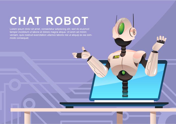 robot chat vecteur