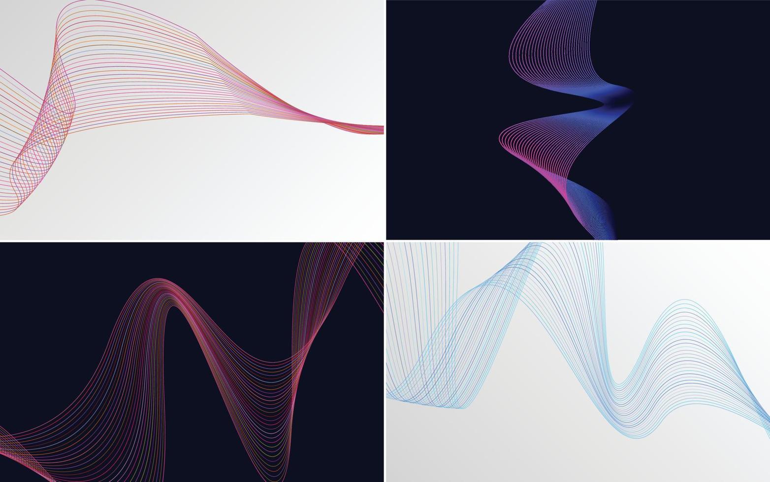 fond de vecteur abstrait de courbe d'onde moderne pour une présentation dynamique