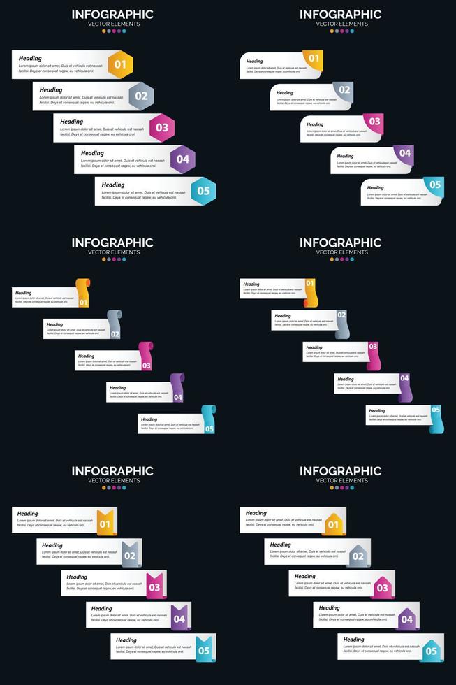 incluez des infographies vectorielles dans votre présentation pour étayer vos données et vos conclusions. vecteur