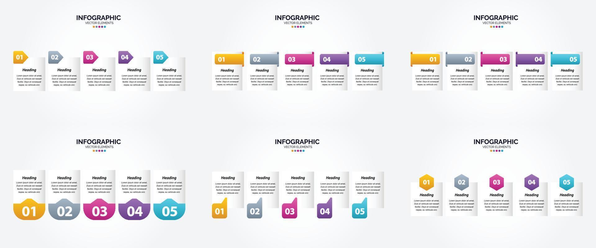 cet ensemble d'infographies vectorielles est idéal pour faire la publicité de votre entreprise dans des brochures. dépliants. et revues. vecteur