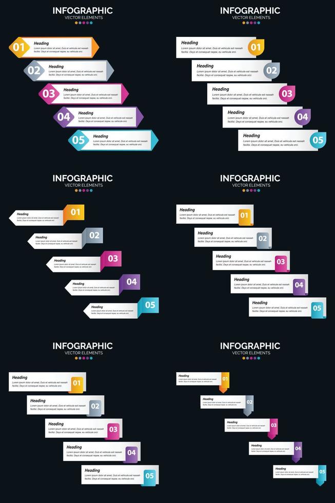 rendez votre présentation mémorable avec notre pack d'infographies vectorielles. vecteur