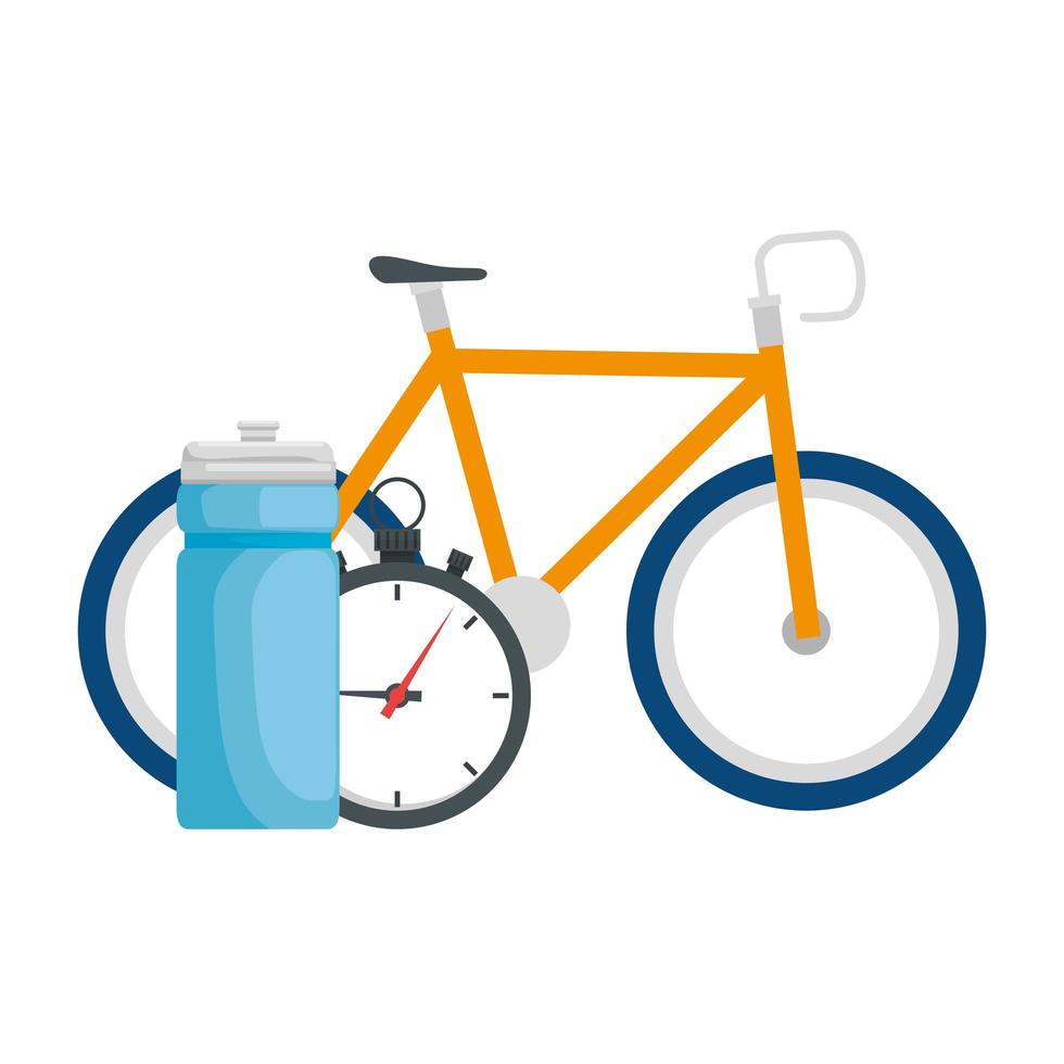 conception de vecteur chronomètre et bouteille de vélo