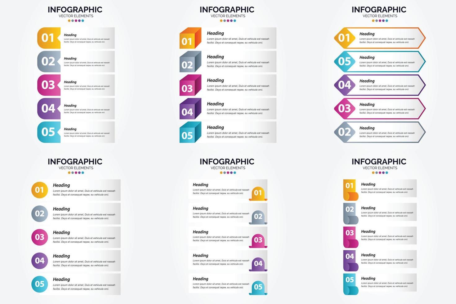 cet ensemble d'illustrations vectorielles est parfait pour créer des infographies pour la publicité. dépliants. dépliants. et revues. vecteur