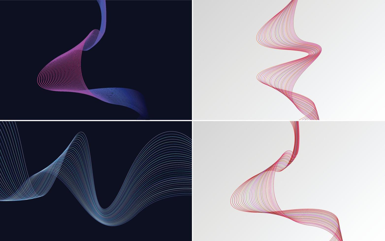 arrière-plans vectoriels abstraits de courbe d'onde moderne pour un design contemporain et élégant vecteur