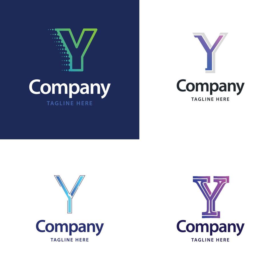 lettre y grand logo pack design création de logos modernes créatifs pour votre entreprise vecteur