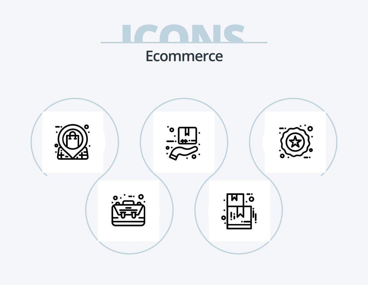 pack d'icônes de ligne de commerce électronique 5 conception d'icônes. livraison. protection. entreprise. étiquette de vente. préféré vecteur